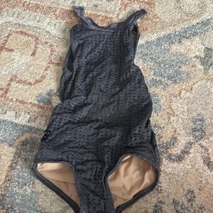 Chic Charcoal Kids Dance Leotard